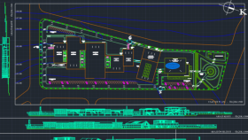Tekstil Fabrikası Autocad Plan Kesit Görünüş Çizimleri