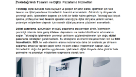 Tekirdağ Dijital Pazarlama Hizmetleri