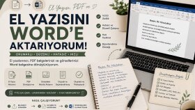 el yazısı, PDF ve görselleri Word belgesine aktarırım
