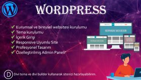 wordpress tabanlı sitenizi anahtar teslim sunacağım