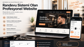kuaför ve salonlar için randevulu web sitesi yaparım
