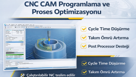 CNC CAM programı yapar, operasyon sayfası hazırlarım