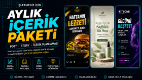 işletmeniz için aylık içerik paketi hazırlarım