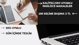Seo Uyumlu İngilizce Makale Gün İçinde Teslim Garantili 