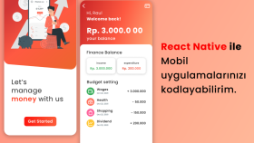 react native ile uygulamanızı geliştiriyorum