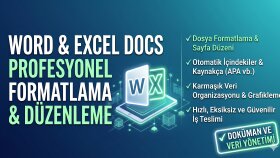 Word ve Excel dosyalarınızı formatlarım ve düzenlerim