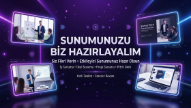 sunumlarınızı ihtiyaçlarınıza göre vaktinde hazırlarım