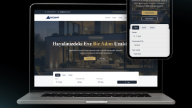 Emlak ofisleri için modern ve profesyonel web sitesi.
