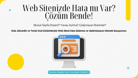 web sitenizdeki hataları giderebilirim