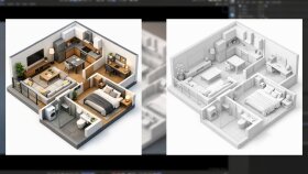 profesyonel izometrik 3D iç mekan modelleme yapıyorum