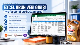 Excel Ürün Veri Girişi ve Profesyonel Veri Düzenleme