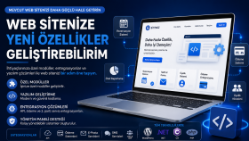 web sitenize yeni özellikler geliştiririm