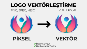 logonuzu vektörel ve baskıya uygun hale getirebilirim