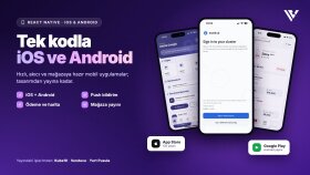 React Native ile iOS ve Android uygulama geliştiririm
