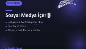 Ben, işletmen için aylık sosyal medya içeriği üretirim.