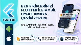 projelerinizi Flutter ile mobil uygulamaya çeviriyorum