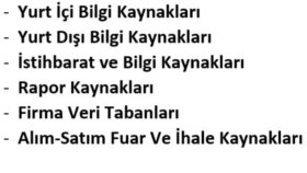 İhracat/İthalat Pazar Araştırması