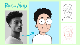 Kişiye Özel Portre - Rick and Morty