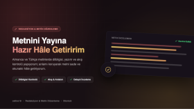 size almanca türkçe metinlerini düzeltebilirim