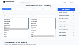Online Unit Conversion Tool - Free & Easy