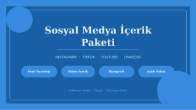 Sosyal Medya İçerik Paketi | Instagram, TikTok & YouTube