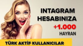İnstagram 1.000 türk takipçi