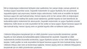 E-Ticaret sitesi için yazılmış satış metnim 