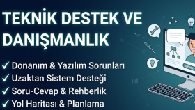 veri ve her projeleriniz için teknik destek veririm