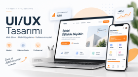 modern web ve mobil uygulama arayüzü tasarlarım
