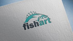 Fishart logo çalışması.