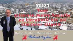 Muhtarımız için yılbaşı fotoğrafı.