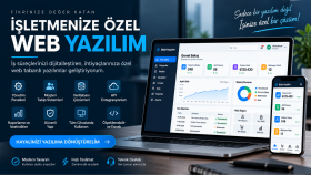 işletmenize özel web yazılımı geliştiririm