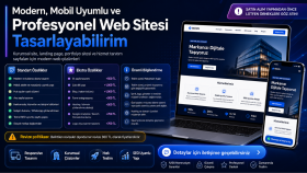 mobil uyumlu ve profesyonel web sitesi tasarlayabilirim
