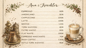 Vintage Menü Tasarımımız 