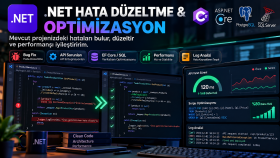 .NET projenizde hata düzeltme ve optimizasyon yaparım