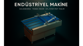 Modüler Konveyör Sistemi – 3D Tasarım & Teknik Çizim