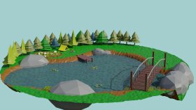 low poly ada tasarımı