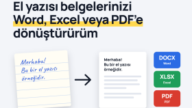el yazısı belgelerinizi Word, Excel veya PDF'e dönüştürürüm
