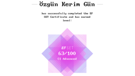 EF SET İngilizce Sertifikası