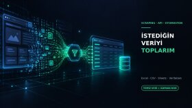 web scraping ve API entegrasyonu ile veri toplarım
