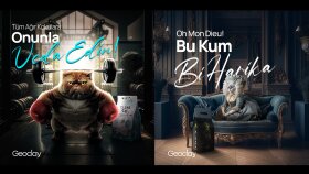 Geoclay Kedi Kumu Sosyal Medya Post Tasarımları