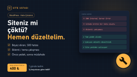 WordPress sitenizdeki hataları hızlıca çözerim