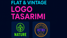 yaratıcı ve minimalist flat logo tasarımı yapıyorum