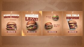 Burger Sosyal Medya Tasarımları