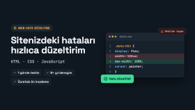 web sitenizdeki HTML, CSS, JavaScript hatalarını düzeltirim