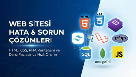 web tasarım yazılım geliştirmeler ve hataları çözerim