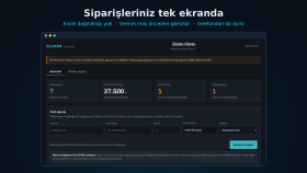 Sipariş ve Üretim Takip Paneli – Temsili Ekran