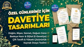 özel günleriniz için şık davetiye tasarımları yaparım