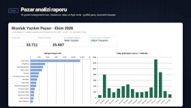 Excel pazar analizi raporu – 16 yazılım kategorisi