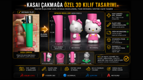 Kasai Çakmağa Özel Figürlü 3D Kılıf Tasarımı